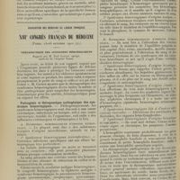 1772 - Page 1764 - Syncope provoquée par le 606 chez un syphilitique atteint de Stockes-Adams et d’atrophie papillaire bilatérale ; par S. Fradking... / Association des médecins de langue française. XIIIe Congrès français de médecine [Paris, 13-16 octobre 1912]. Thérapeutique des syndromes hémorragiques. Rapport par M. Paul Carnot...