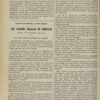 1804 - Page 1796 - Paludisme et arsenobenzol ; par MM. R. Cestan... et M. Pujol... / Association des médecins de langue française. XIIIe Congrès français de médecine [Paris, 13-16 octobre 1912]. Les États anaphylactiques en clinique. Charles Richet : Anaphylaxie / M. Armand-Delille : Définition de l'anaphylaxie en clinique / MM. Achard et Touraine : Anaphylaxie dans l'autosérothérapie ascitique / MM. Achard et Flandin : Poison formé dans les centres nerveux pendant le choc anaphylactique / MM. F. Widal, P. Abrami et Et. Brissaud : Autoanaphylaxie sérique / MM. Lesné et Dreyfus : Anaphylaxie alimentaire