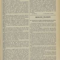 1805 - Page 1797 - Association des médecins de langue française. XIIIe Congrès français de médecine [Paris, 13-16 octobre 1912]. Les États anaphylactiques en clinique. MM. Martin et Darré : Accidents sériques survenus à l'hôpital Pasteur / M. Armand-Delille : Anaphylaxie sérique neuf ans après la première injection / M. P. Courmont... : Accidents anaphylactiques du sérum dans le rhumatisme tuberculeux / M. Landouzy : Asthme dit essentiel est très souvent dû à la bacillose larvée / M. A. Léri : Rapports qui existent entre les états anaphylactiques et les états diathésiques. (A suivre) / Médecine pratique. De l’incision de la paroi abdominale dans les opérations sur la vésicule et les voies biliaires. [M. Lance]