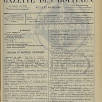 1829 - Page 1821 - Sommaire / Chronique et nouvelles scientifiques. Hôpitaux de Paris / Facultés de médecine / Écoles de médecine / Guerre