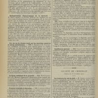 1840 - Page 1832 - Sociétés savantes. Société médicale des hôpitaux. (Séance du 8 novembre 1912). Infection aiguë simultanée pneumococcique et tuberculeuse. Hépatisation pneumonique et granulie. MM. P. Ménétrier et Legrain / Un nouveau cas de pigmentation des muqueuses de cause inconnue. MM. O. Crouzon et Ch. Chatelin / Ostéopériostose blennorragique de la clavicule. M. Hirtz / Sur un cas de tétanos traité par les injections massives de sérum antitétanique. MM. J. Darier et Ch. Flandin / La forme anémique de la granulie. MM. Noël Fiessinger et R. Moreau / Pression artérielle et digitaline. MM. O. Josué et Henri Godlewski / Insuffisance génitale. MM. Carnot et J. Dumont / Société de chirurgie. (Séance du 13 novembre 1912). Les fractures du cou-de-pied. M. Quénu