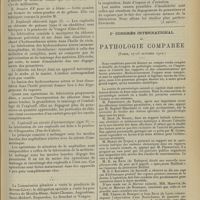 1869 - Page 1861 - La fabrication des poudres et explosifs. Étude d’hygiène médicale et de toxicologie clinique ; par M. Courtois-Suffit... (A suivre) / Ier Congrès international de pathologie comparée (Paris, 17-23 octobre 1912). M. Devé... : Échinococcose alvéolaire et échinococcose hydatique / M. Morot... : Cysticercose ladrique des animaux domestiques dans ses rapports avec le teniasis humain / M. S. J. Kousmin... : Épinocoque primitif des organes génitaux internes de la femme / MM. Marotte... et Morvan... : La flariose infantile / M. D. A. de Jong... : Dermato-mycoses communes à l'homme et aux animaux au point de vue hygiénique