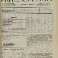 2005 - Page 1997 - Sommaire / Chronique et nouvelles scientifiques. Hôpitaux de Paris / Guerre / Troupes coloniales / La déclaration obligatoire des maladies et le syndicat des médecins de la Seine