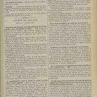 2013 - Page 2005 - Sociétés savantes. Académie de médecine. (Séance du 10 décembre 1912). La déclaration de la tuberculose. M. Widal / Elections / Société de biologie. (Séance du 7 décembre 1912). Propriétés hémolytiques et antihémolytiques des sérums normaux pour les globules de chien. MM. Achard et Foix / La sensibilisatrice dans le sérum de sujets vaccinés contre la fièvre typhoïde. MM. M. Bloch et P. Creuzé / L'extrait splénique a-t-il un pouvoir hémolysant ? MM. A. Gilbert, E. Chabrol et Henri Bénard / Des altérations fonctionnelles des glandes surrénales dans la rage. M. René Porak / De la rotule brachiale et du coude des chauves-souris. M. Retterer / Insuffisance ovarienne et opothérapie surrénalienne. M. Léopold-Lévi / Sur la localisation de l'appareil ganglionnaire inhibiteur dans le coeur de lapin. MM. A. Clerc et C. Pezzi / L'étude comparative des tensions artérielles des membres. Applications cliniques dans les anévrismes aortiques et les artérites des membres inférieurs. M. Cawadias