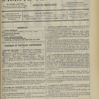 2021 - Page 2013 - Sommaire / Chronique et nouvelles scientifiques. Hôpitaux de Paris / Guerre / Ministère de l’intérieur / Distinctions honorifiques / La séance annuelle de l’Académie de médecine / Contre la tuberculose / La lutte contre l’alcoolisme en Afrique occidentale / La mission du Professeur Truc / Société clinique de médecine mentale / Six conférences d’oto-rhino-laryngologie à l’usage du praticien