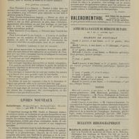 2082 - Page 2074 - Sociétés savantes. Académie des sciences. (Séance publique annuelle du 16 décembre 1912). Prix proposés pour les années 1913, 1914, 1915 et 1916 / Livres nouveaux. Radiothérapie. Röntgenthérapie. Radiumthérapie. Photothérapie, par MM. P. Oudin et Zimmern. [G. Legros] / Actes de la Faculté de médecine de Paris du 6 au 11 janvier 1913. Examens de doctorat / Thèses / Bulletin bibliographique