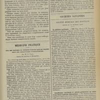 2095 - Page 2087 - Orthopédie pratique. Le traitement du torticolis dit congénital ; par M. L. Lamy... / Médecine pratique. Sur les dangers du nitrite d’amyle dans le traitement des hémoptysies tuberculeuses ; par M. C. Gueit... / Sociétés savantes. Société médicale des hôpitaux. (Séance du 20 décembre 1912). La phlébite ourlienne. MM. Eug. Hirtz et M. Salomon / Insuffisance surrénale et pseudo-perforation au cours d’une fièvre typhoïde adynamique. M. Stéphen Chauvet
