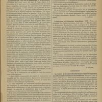 0025 - Page 13 - Analyses. Médecine. Scarlatine sans prodromes, à évolution anormale, compliquée de rhumatisme scarlatin. (Ravarit. Journ. méd. et scient. de Poitiers...). [B. Gayard] / La cholestérine : son rôle en physiologie et en pathologie. (Linossier [de Vichy]. Arch. des mal. de l'app. digest. et de la nutrition...). [B. Gayard] / Tuberculose et dilatation bronchique. (MM. Weill et Gardère. La Pédiatrie pratique...). [B. Gayard] / Chirurgie. La valeur de la gastroduodénoscopie dans le diagnostic des affections de l'estomac et du duodénum. (Rovsing. Ann. of Surg...). [M. Lance]