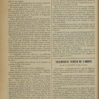 0050 - Page 38 - L'échinococcose alvéolaire. Son apparition dans l'Ain et le Jura ; par M. Fr. Adam... / Volumineuse tumeur de l'orbite ; par M. H. Bouquet...