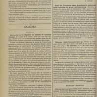 0150 - Page 138 - Sociétés savantes. Société de biologie. (Séance du 18 janvier 1913). De l'action du séné et du sérum d'un animal traité par le séné sur les mouvements de l'intestin perfusé. MM. Paul Carnot et Roger Glénard / Analyses. Médecine. Recherches sur la digestion des graisses et coprologie clinique. (H. Labbé et P. Larue. Arch. des mal. de l'app. dig...). [B. Gayard] / Deux cas d'accidents aigus d'anaphylaxie généralisée après injections de sérum antituberculeux. (Gaussel et Gueit. Soc. des sc. méd. de Montpellier...). [L. Gayard] / Chlorome : étude clinique de deux cas. (Walter L. Bierring. Journ. amer. med. Assoc...) - Du chlorome. (A. M. Burgess. Journ. of med. Research...). [F. Gardner] / Médecine infantile. Sclérodermie en plaques forme mixte : lardacée et tuberculeuse. Traitement thyroïdien. Amélioration rapide. (Nicolas et Montot..., La Pédiatrie pratique...). [B. Gayard]