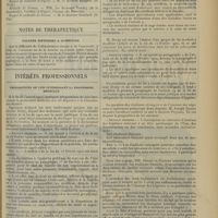 0159 - Page 147 - Chronique et nouvelles scientifiques. Distinctions honorifiques / Notes de thérapeutique. Malades difficiles à alimenter / Intérêts professionnels. Propositions de lois intéressant la profession médicale