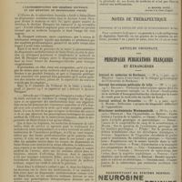 0186 - Page 174 - Sociétés savantes. Société médicale des Hôpitaux. (Séance du 24 janvier 1913). Le phénomène d'Arthus gangrené dans la diphtérie. MM. Aviragnet et Hallé, des cas de phénomènes d'Arthus / Jurisprudence. L'expérimentation des remèdes nouveaux et les médecins de dispensaires privés. [R.-Marcel Petit] / Notes de thérapeutique. Posologie de la digitaline dans le rétrécissement mitral / Articles originaux des principales publications françaises et étrangères. Journal de médecine de Bordeaux / Journal des sciences médicales de Lille / Journal médical de Bruxelles / Münchener medizinische Wochenschrift