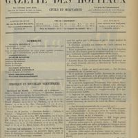 0189 - Page 177 - Sommaire / Chronique et nouvelles scientifiques. Hôpitaux de Paris / Facultés de médecine / Ministère de l'intérieur / Guerre