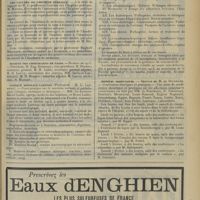 0191 - Page 179 - Chronique et nouvelles scientifiques. Guerre / Les lacunes de l'hygiène publique / Société des chirurgiens de Paris / Clinique médicale Laennec / Hôpital Saint-Louis