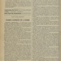 0202 - Page 190 - Articles originaux des principales publications françaises et étrangères. Wiener klinische Wochenschrift / Notes pour l'internat. Formes cliniques de l'urémie. (A suivre)