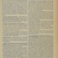0281 - Page 269 - Sociétés savantes. Société médicale des Hôpitaux. (Séance du 7 février 1913). Valeur réelle et importance réciproque de quelques facteurs étiologiques de l'artério-sclérose. M. Pissavy / Un cas d'exostoses ostéogéniques multiples. MM. F. Rathery et L. Binet / Ingestion typhique prévaccinale. MM. Thiroloix et Faisans / Quelques cas de zonas réflexes chez les lithiasiques. M. G. Bécus... / Maladie de Paget. M. Lesné, un cas de maladie de Paget avec réaction de Wassermann / Contagion de la diphtérie par porteurs de bacilles à foyer méconnu. MM. G. Caussade et E. Joltrain / De la signification à reconnaître aux inégalités de tension artérielle régionale. M. P. Pagniez, à propos de la récente communication de MM. Barié et Colombe / Dissociation de la sécrétion biliaire au cours de deux cas d'ictère catarrhal. Rétention isolée des pigments biliaires. MM. A. Brault et H. Garban