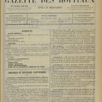 0301 - Page 289 - Sommaire / Chronique et nouvelles scientifiques. Commission supérieure de l'enseignement médical / Académie de médecine / Distinction / Nomination / Conférence / Union fédérative des médecins de réserve et de territoriale / Renseignements