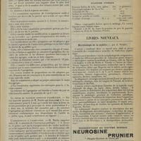 0313 - Page 301 - Intérêts professionnels. A propos de l'agrégation / Formulaire. Dyspepsie atonique / Livres nouveaux. Microbiologie de la syphilis, par A. Sézary. [P. Gastinel]
