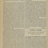 0326 - Page 314 - Actualités. Méningites aigues et réactions méningées des poliomyélites. [M. Brelet] / Sociétés savantes. Société médicale des Hôpitaux. (Séance du 14 février 1913). Un cas de pneumonie à pneumobacilles de Friedlander avec septicémie. MM. Mosny et Pruvost