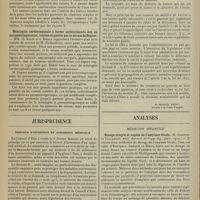 0328 - Page 316 - Sociétés savantes. Société médicale des Hôpitaux. (Séance du 14 février 1913). Chancre simple phagédénique. Traitement par les rayons X. MM. Queyrat et Bouttier / Méningite cérébrospinale à forme cachectisante due au paraméningocoque, traitée et guérie par le sérum de Dopter. MM. H. Salin et J. Redly, l'histoire d'un petit malade du service de M. Richardière / Jurisprudence. Brevets d'invention et appareils médicaux. [R.-Marcel Petit] / Analyses. Médecine infantile. Dosage simple et rapide de l'amylase fécale. (R. Goiffon et Tallarico. Arch. des mal. de l'app. dig...). [B. Gayard]
