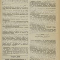 0341 - Page 329 - La cuprase dans le cancer inopérable ; par M. H. Roziés... / Formulaire. Teinture d'iode tétrachlorocarbonée / Sociétés savantes. Académie des sciences. (Séance du 10 février 1913). Adrénaline et glycémie. Mlle Lucie Fandard / Société de biologie. (Séance du 15 février 1913). Uraturie paroxystique. MM. Roger et P. Chevallier