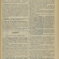0383 - Page 371 - Chronique et nouvelles scientifiques. Hôpital civil de Philippeville / Société de l'internat des Hôpitaux de Paris / L'exercice de la pharmacie / Nécrologie / Chemins de fer de Paris-Lyon-Méditerranée / Variétés. Une ambulance belge à Constantinople