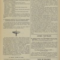0456 - Page 444 - Médecine pratique. Traitement de la fièvre typhoïde sans lait / Un dispositif pratique pour des injections médicamenteuses dans les fistules tuberculeuses / Le thymol contre le taenia / Livres nouveaux. De quelques avatars de la neurasthénie et de son traitement moral, par le Docteur F. Ruch. Préface du Docteur J. Auclair... / De la dépopulation en France en 1912, par E. Fournier. [A. Gaullieur l'Hardhy] / Note de pratique