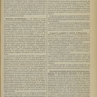 0471 - Page 459 - Sociétés savantes. Société médicale des Hôpitaux. (Séance du 9 mars 1913). Réaction puriforme, puis hémorragique du liquide céphalo-rachidien au cours d'un ramollissement cérébral embolique. MM. P. Abrami, C. Gautier et R.-J. Weissenbach / Médication sérumthérapique. M. Morel-Lavallée / Intoxication saturnine par des couverts en étain. Imperfection des règlements sanitaires pour les objets de ménage en étain. MM. Meillère, Apert, Rouillard / Irrégularité pupillaire et réaction de Wassermann. MM. Prosper Merklen et Legras / Gros abcès dysentérique du foie ouvert dans les bronches : guérison par le traitement chirurgical et les injections d'émétine. MM. Flandin et René Dumas