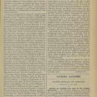 0517 - Page 505 - Le Congrès de l'éducation physique. (Paris, 17-20 mars 1913) / Sociétés savantes. Société médicale des Hôpitaux. (Séance du 15 mars 1913). Guérison par l'émétine d'un abcès du foie d'origine dysentérique. M. Chauffard
