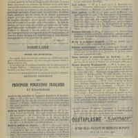 0522 - Page 510 - Livres nouveaux. La dyspepsie. Grands symptômes et grands syndromes dyspeptiques, par Gabriel Leven. [M. Brelet] / Formulaire. Régime des diabétiques / Articles originaux des principales publications françaises et étrangères. Archives des maladies de l'appareil digestif et de la nutrition / Archives médico-chirurgicales de province / Bulletin médical de l'Algérie / Gazette hebdomadaire des sciences médicales de Bordeaux / Journal médical français / Lyon médical / Paris médical / Province médicale / Revue de pathologie comparée / Semaine gynécologique / Union médicale et scientifique du Nord-Est / Wiener klinische Wochenschrift / Actes de la Faculté de médecine de Paris du 7 au 12 avril 1913. Thèses
