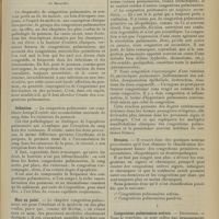 0545 - Page 533 - Revue générale. Congestions pulmonaires ; par MM. Victor Audibert et Jules Monges... Définition / Mise au point / Division / I. Congestions pulmonaires actives