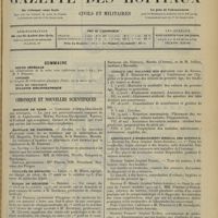 0573 - Page 561 - Sommaire / Chronique et nouvelles scientifiques. Hôpitaux de Paris / Hôpitaux de Province / Facultés de médecine / Écoles de médecine / Nécrologie / Clinique des maladies des enfants (rue de Sèvres, 149) / Association d'enseignement médical des Hôpitaux