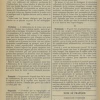 0584 - Page 572 - Revue générale. Les oblitérations de la veine cave inférieure ; par P. Hébrard... VII. Formes cliniques / VIII. Evolution / IX. Pronostic / X. Diagnostic / XI. Traitement / Note de pratique. Tuberculose pulmonaire