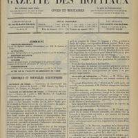 0653 - Page 641 - Sommaire / Chronique et nouvelles scientifiques. Hôpitaux de Paris / Faculté de médecine de Paris / Université de Paris / Facultés de médecine / Écoles de médecine