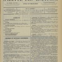 0701 - Page 689 - Sommaire / Chronique et nouvelles scientifiques. Hôpitaux de Paris / Faculté de médecine de Paris / Écoles de médecine / Ministère de l'intérieur / Marine / Guerre