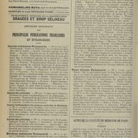 0762 - Page 750 - Congrès. XVIIe Congrès international des sciences médicales (Londres, 5-12 août 1913) / Articles originaux des principales publications françaises et étrangères. Deutsche medizinische Wochenschrift / Gazette des praticiens / Gazette hebdomadaire des sciences médicales de Bordeaux / Journal des praticiens / Münchener medizinische Wochenschrift / Wiener klinische Wochenschrift / Actes de la Faculté de médecine de Paris. Thèses