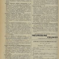 0794 - Page 782 - Articles originaux des principales publications françaises et étrangères. Annales médico-psychologiques / Archives d'électricité médicale expérimentales et cliniques / Archives de médecine des enfants / Archives de médecine et de pharmacie militaires / Archives de médecine et de pharmacie navales / Archives des maladies de l'appareil digestif et de la nutrition / Presse médicale / Progrès médical / Province médicale / Revue de chirurgie / Revue de médecine / Revue hebdomadaire de laryngologie, otologie et rhinologie / Revue médicale de l'Est / Actes de la Faculté de médecine de Paris du 5 au 10 mai 1913. Examens de doctorat