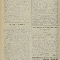 0810 - Page 798 - Sociétés savantes. Société de chirurgie. (Séance du 23 avril 1913). Réduction des fractures malléolaires compliquées de luxation du pied. M. Chaput / Arthrite syphilitique. M. Mouchet / Pratique médicale. Régime déchloruré - un sel à permettre. [E. Lasniée] / Actes de la Faculté de médecine de Paris du 5 au 10 mai 1913. Thèses