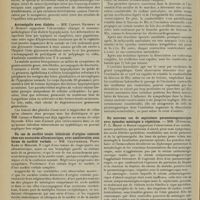 0840 - Page 828 - Sociétés savantes. Société médicale des Hôpitaux. (Séance du 2 mai 1913). Sur la nature du tremblement mercuriel. MM. Georges Guillain et Guy Laroche / Acromégalie avec diabète. MM. Carnot, Rathery et J. Dumont / Un cas de surdité totale bilatérale d'origine centrale chez une accouchée albuminurique, avec amélioration sous forme de surdité verbale. MM. Chantemesse. Pierre Kahn et Mercier / Un cas de dissociation auriculo-ventriculaire complète, influence des exercices musculaires. MM. O. Josué et Henri Godlewski / Un nouveau cas de septicémie paraméningococcique avec épisodes méninges à répétition. MM. Oettingen, P. L. Marie et Baron / Pleurésies polymorphes. M. L. Galliard