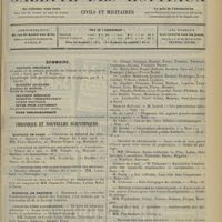 0845 - Page 833 - Sommaire / Chronique et nouvelles scientifiques. Hôpitaux de Paris / Hôpitaux de Province / Concours pour l'agrégation / Renseignements
