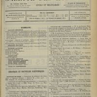 0875 - Page 865 - Sommaire / Chronique et nouvelles scientifiques. Hôpitaux de Paris / Concours de l'assistance médicale à domicile / Hôpitaux de Province / Concours de l'agrégation