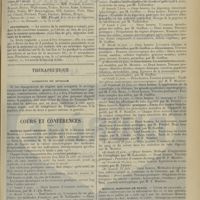 0907 - Page 899 - Chronique et nouvelles scientifiques. Écoles de médecine / Concours de l'assistance médicale à domicile / Statistique / Thérapeutique. Accidents du sevrage / Cours et conférences. Hôpital Saint-Antoine. (Service de M. le Docteur Albert Mathieu) / Hôpital maritime de Berck