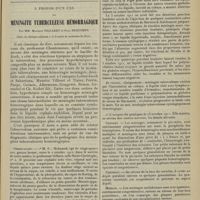 0969 - Page 961 - Septicémie à localisations articulaires. Cutanées (Purpura) et sous-cutanées (grands oedèmes diffus pseudo-phlegmoneux). Par H. Gougerot..., et Meaux Saint-Marc... / A propos d'un cas de méningite tuberculeuse hémorragique. Par MM. Maurice Villaret et Paul Descomps...