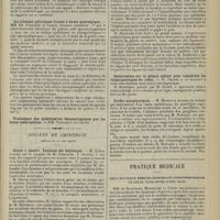 0995 - Page 987 - Sociétés savantes. Société médicale des Hôpitaux. (Séance du 23 mai 1913). Traitement de la leucémie par le benzol. MM. Aubertin et Parvu / Les sténoses pyloriques frustes à forme gastralgique. MM. Ed. Enriquez et Gaston Durand / Société de chirurgie. (Séance du 21 mai 1913). Genou à ressort. Luxation des ménisques. M. Quénu, sur le rapport de M. Demoulin / Luxation complète du genou en arrière. M. Hardouin... / Intervention sur le plexus solaire pour combattre les crises gastriques du tabes. M. Delbet / Greffes autoplastiques. M. Morestin / Pratique médicale. Deux nouveaux dérivés arsenicaux antisyphilitiques le Galyl (1116) et le Ludyl (1151)
