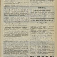 1003 - Page 995 - Chronique et nouvelles scientifiques. Concours de l'agrégation / Facultés de médecine / Écoles de médecine / Concours de l'assistance médicale à domicile / Exercice illégal de la médecine / Mutuelle française de retraités / Association d'enseignement médical des Hôpitaux de Paris / Nécrologie / Formulaire. Entérites chroniques et diarrhées / Actes de la Faculté de médecine de Paris du 9 au 14 juin 1913. Examens de doctorat / Avis