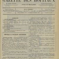 1017 - Page 1009 - Sommaire / Chronique et nouvelles scientifiques. Hôpitaux de Paris / Concours de l'agrégation