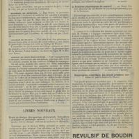 1035 - Page 1027 - Chronique et nouvelles scientifiques. La réforme du concours de l'internat / Académie de médecine / Collège de France / Contre les chats braconniers / Livres nouveaux. Traité de clinique thérapeutique chirurgicale. Indications pratiques en pathologie externe, par Louis Billon... [M. Lance] / Le problème physiologique du sommeil, par Henri Piéron... [A. Gaullieur L'Hardy] / Encyclopédie scientifique. Les grands processus morbides, par le Docteur C. Hahn. [B. Gayard]