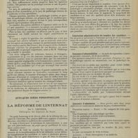 1077 - Page 1069 - Intérêts professionnels. La réforme du concours de l'internat. Rapport de la commission de 1913 nommée par les médecins, chirurgiens et accoucheurs des Hôpitaux à l'effet d'étudier les réformes à apporter au concours de l'internat / Quelques idées personnelles sur la réforme de l'internat. Par L. Chevrier...