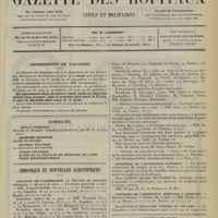 1097 - Page 1089 - Sommaire / Chronique et nouvelles scientifiques. Concours de l'agrégation / Ministère de l'instruction publique / Concours de l'assistance médicale à domicile / Renseignements