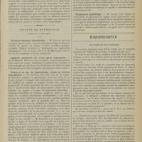 1123 - Page 1115 - Sociétés savantes. Société médicale des Hôpitaux. (Séance du 13 juin 1913). Kyste hydatique du poumon opéré et guéri. MM. Lereboullet, Desmarest et Vaucher / Société de neurologie. (Séance du 5 juin 1913). Un cas de mutisme intermittent. M. Dufour / Appareil protecteur du crâne après trépanation. M. de Martel / Trente et un cas de basedowisme fruste ou névrose vaso-motrice. M. Alquier / Contribution à la radiothérapie du goitre exophtalmique. M. Folley / Tumeur cérébrale. MM. P. Marie et Chatelin / Polynévrite syphilitique. M. Barré / Jurisprudence. Le voisinage des cliniques. [R.-Marcel Petit]
